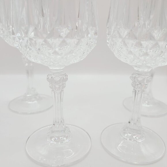 Cristal d'Arques Durand LONGCHAMP Gold Rim Wine Glasses 6.5" Tall - Set of 4 - Picture 10 of 12
